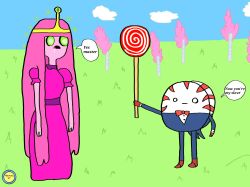 adventure_time candy dialogue femsub hypnotic37 lollipop maledom princess_bubblegum text rating:safe score: user:hypnotic37