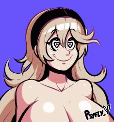 animated animated_eyes_only breasts collarbone corrin_(fire_emblem) female_only femsub fire_emblem fire_emblem_fates hair_band happy_trance heart_eyes huge_breasts long_hair nintendo psyfly signature simple_background smile solo symbol_in_eyes tagme topless video white_hair rating:Questionable score:97 user:wokeat4am