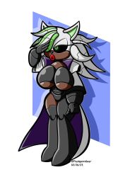 clothed female_only femdom femsub flashpointgear furry glowing_eyes hedgehog_girl huge_breasts lipstick multicolored_hair open_mouth original robot robot_girl robotization saluting solo sonic_the_hedgehog_(series) standing standing_at_attention toxin rating:Explicit score:6 user:Oscar044