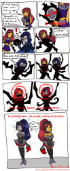 alien alien_girl blue_hair breasts brokenteapot comic corruption dc_comics dialogue female_only femsub grey_skin happy_trance large_breasts long_hair magic maid maid_headdress ponytail raven red_hair spiral_eyes starfire super_hero symbol_in_eyes teen_titans text western rating:Safe score:63 user:hypno
