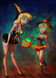 14-bis absurdres astrid_hofferson blonde_hair breasts dreamworks female_only femdom femsub glowing glowing_eyes halloween happy_trance hat high_heels how_to_train_your_dragon hypnotic_accessory hypnotized_hypnotist jack_o'_lantern large_breasts long_hair max's_mother mighty_max_(series) multiple_girls ponytail pumpkin short_hair spiral_eyes symbol_in_eyes western witch witch_hat rating:Questionable score:194 user:daveyboysmith9