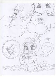 bra breasts cala_maria cleavage comic cuphead femdom giantess greyscale happy_trance head_in_breasts large_breasts malesub miniboy mugman ring_eyes sav8197 siren size_difference smile traditional underwear rating:Questionable score:24 user:sonic123fan