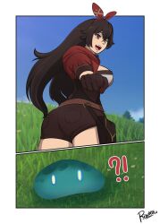 amber_(genshin_impact) brown_hair comic genshin_impact long_hair risunsfw tagme text rating:Safe score:16 user:sonicfan150