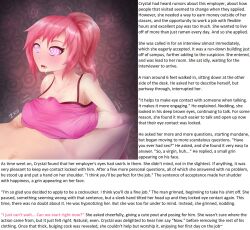 breasts caption caption_only collarbone crystal_(zko) drool erection femsub heart maledom manip original overlordmiles_(manipper) paizuri penis pink_hair ponytail spiral spiral_eyes symbol_in_eyes tank_top text wet_clothes zko rating:Explicit score:231 user:OverlordMiles