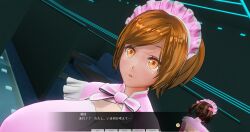 3d breasts brown_hair custom_maid_3d_2 kamen_writer_mc large_breasts maid maid_headdress orange_eyes rika_(made_to_order) tagme text translated xenon3131_mc rating:Questionable score:2 user:L12@