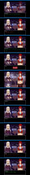 3d absurdres breasts chelsea_(mc_trap_town) custom_maid_3d_2 empty_eyes kamen_writer_mc large_breasts long_hair red_hair rina_(mc_trap_town) symbol_in_eyes text trigger white_hair rating:Safe score:10 user:Salinus