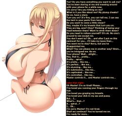 ass bikini blonde_hair breasts caption clothed_exposure femsub happy_trance huge_breasts icontrol_(manipper) joking101_(writer) kloah long_hair looking_at_viewer looking_back maledom manip micro_bikini original ponytail sitting smile spiral_eyes swimsuit symbol_in_eyes text rating:Questionable score:202 user:Icontrol