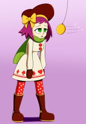 absurdres capcom clothed dazed dr._chaos empty_eyes female_only femsub megaman_(series) megaman_star_force pocket_watch purple_hair simple_background sonia_strumm rating:safe score: user:skronthesecond