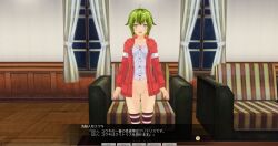3d bottomless breasts chair custom_maid_3d_2 dialogue empty_eyes femsub green_eyes green_hair happy_trance jacket open_mouth shirt short_hair smile standing standing_at_attention text thighhighs translated undressing xenon3131_mc rating:Explicit score:13 user:kegmeg