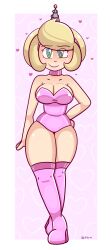 absurdres antenna blonde_hair blush breasts corruption daisy-pink71 female_only fembot femsub happy_trance headphones hypnotic_accessory large_breasts latex original robotization spiral_eyes symbol_in_eyes tech_control western rating:Questionable score:99 user:Daisy-pink71