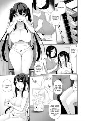 all_fours black_hair bottomless bouncing_breasts breasts bunny_girl comic dialogue doggy_style empty_eyes expressionless greyscale gym_uniform hair_pulling large_breasts long_hair missionary monochrome nude sakamata_nerimono school_uniform sex short_hair sisters tagme text topless twintails ugly_bastard rating:Explicit score:7 user:L12@