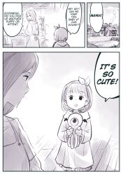absurdres apron comic dialogue dress femsub greyscale hairband happy_trance hard_translated isiyumi loli long_hair ma_no_mono-tachi milf monochrome monster mother_and_daughter short_hair simple_background smile spiral_eyes text translated rating:Safe score:36 user:JustChilling