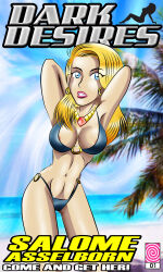 beach bikini blonde_hair breasts comic expressionless large_breasts long_hair original text western zorro-zero rating:Questionable score:26 user:hypno