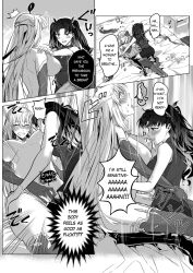 bottomless breast_sucking breasts comic cosplay duokuma exposed_chest fate/grand_order fate_(series) female_only femsub ghost greyscale groping hard_translated hyoui_lover large_breasts masturbation monochrome multiple_girls nude orgasm original possession rin_tohsaka sakura_matou tagme text topless translated underwear undressing yuri rating:Explicit score:11 user:L12@