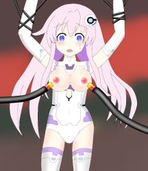 blush breast_expansion breasts female_only femsub hyperdimension_neptunia long_hair nepgear open_mouth pink_hair purple_sister tech_control rating:Explicit score:3 user:NightmareKagamine97