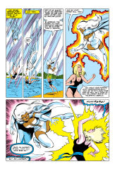 absurdres blonde_hair cape comic corset emma_frost female_only gloves long_hair marvel_comics official opera_gloves storm super_hero swimsuit telepathy text thighhighs thong western white_hair whitewash_eyes x-men rating:Safe score:5 user:LesLes