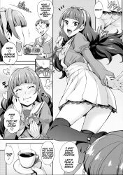 blush closed_eyes comic cure_twinkle dialogue glasses go!_princess_precure greyscale heart kirara_amanogawa long_hair open_mouth panties precure right_to_left school_uniform short_hair skirt smile text thighhighs tie underwear rating:Safe score:17 user:Spirals