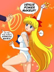 blonde_hair dialogue empty_eyes femsub jimryu long_hair magic maledom sailor_moon_(series) sailor_venus text rating:questionable score: user:hypno