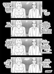 breasts comic dialogue emma_frost femsub glasses greyscale maledom marvel_comics necklace pegasus_(artist) super_hero text white_queen rating:Explicit score:12 user:Guyman806