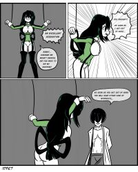 clothed_exposure furry idpet long_hair monochrome my_hero_academia text tsuyu_asui rating:Explicit score:34 user:IDPet