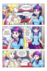 bare_shoulders blonde_hair blue_eyes cleavage comic crossover dress empty_eyes equestria_girls facial_markings femsub hair_buns large_breasts long_hair multicolored_hair my_little_pony princess purple_eyes sailor_moon sailor_moon_(series) smile staff story text twilight_sparkle twintails wadevezecha western rating:Explicit score:26 user:daveyboysmith9
