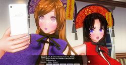 3d black_hair blue_eyes breasts cleavage comic costume custom_maid_3d_2 dialogue femsub halloween izumi_(made_to_order) kamen_writer_mc large_breasts makeup midriff orange_eyes orange_hair pink_lipstick purple_lipstick rika_(made_to_order) ring_eyes standing standing_at_attention tech_control text translated zombie_walk rating:Questionable score:4 user:Argonis
