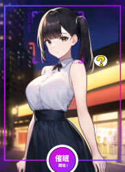 aware brown_hair clothed confused female_only hypnotic_accessory hypnotic_app phone pikumario rating:Safe score:12 user:Bootyhunter69