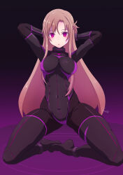 alternate_costume arms_above_head asuna batta18th before_and_after blonde_hair blush bodysuit boots collar cuffs dazed empty_eyes female_only femsub gloves glowing gradient_background high_heels kneeling leotard long_hair looking_at_viewer open_mouth purple_eyes simple_background solo spread_legs sword_art_online thigh_boots thighhighs tongue tongue_out watermark rating:Questionable score:43 user:VortexMaster