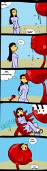 before_and_after black_hair comic drool kissing latex multiple_subs original parangsakti resisting text rating:safe score: user:multilimbedxeno