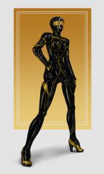 absurdres alternate_costume bodysuit boots breasts corruption drone female_only femsub high_heels kasumi_goto large_breasts latex mass_effect rotem_dishon simple_background solo tech_control thigh_boots visor whitewash_eyes rating:Questionable score:25 user:Rotem_Dishon