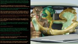 3d alien arden_(thalarynth) baxie_(thalarynth) becca_(thalarynth) caption dialogue feet forked_tongue furry humor lizard_boy muscle_boy original possessed_becca_(thalarynth) possession scalie snake_girl story text thalarynth_(manipper) rating:Explicit score:11 user:Thalarynth