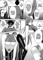 bottomless breasts camera comic dialogue drool empty_eyes femdom femsub greyscale hard_translated kazuha kissing large_breasts licking long_hair marialite masturbation monochrome nude panties possession shower skinsuit tagme text topless translated twintails underwear undressing yuri rating:Explicit score:13 user:L12@