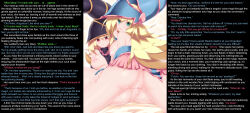 absurdres ass blonde_hair blush bottomless bragging breasts caption caption_only dark_magician_girl dazed female_only femdom gagaga_girl green_eyes hat huge_ass huge_breasts hypnotic_ass hypnotic_magic jaaysiin_(manipper) karucho large_ass large_breasts large_hips long_hair looking_at_viewer looking_back magic magician male_pov manip multiple_doms open_clothes pov pov_sub pussy pussy_juice red_eyes sex shiny_hair shiny_skin smile sparkle spread_legs text thick_thighs tribadism wink yu-gi-oh! rating:Explicit score:115 user:jaaysiin