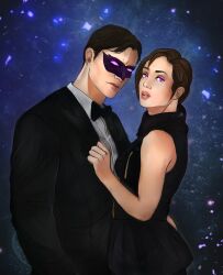  absurdres everybery heterosexual maledom mask mask_(darkmask) original purple_eyes short_hair suit  rating:safe score: user:darkmask