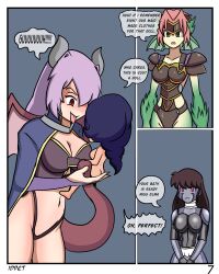 alma_elma blue_hair bottomless breasts comic demon_girl dialogue dollification evil_smile femsub granberia horns idpet long_hair monster_girl monster_girl_quest nude original purple_hair smile succubus tail text topless transformation xiana_(niceguy) rating:Questionable score:8 user:IDPet