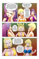 alexis_rhodes android_18 bare_shoulders blonde_hair bunnysuit choker cleavage dragon_ball dragon_ball_z earrings equestria_girls erasa happy_trance harem_outfit large_breasts long_hair my_little_pony purple_hair rarity short_hair smile symbol_in_eyes wadevezecha yu-gi-oh! yu-gi-oh!_gx rating:Explicit score:33 user:daveyboysmith9