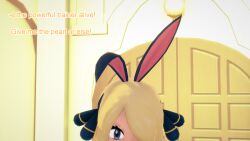 age_regression aware blonde_hair bunny_ears cynthia dialogue english_text female_only grey_eyes hair_covering_one_eye loli mustardsauce pokemon pokemon_(anime) solo text rating:Safe score:0 user:Bootyhunter69