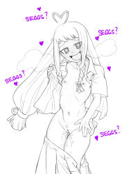  breasts drool female_only femsub negima!_magister_negi_magi pussy pussy_juice small_breasts spiral_eyes symbol_in_eyes text undressing yue_ayase 