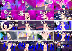   3d altered_perception ass black_hair bra comic dialogue empty_eyes femsub knockwolf kyoka_jiro mei_hatsume my_hero_academia nipples nude panties pink_hair school_uniform short_hair text 