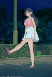 3d brown_hair chizuru_mizuhara femsub hypnotized_walking large_breasts latinkaixa long_hair rent_a_girlfriend