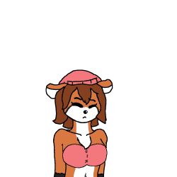  animated animated_gif bra breasts brown_hair femsub folly_(mrgerp) furry happy_trance hat iamaneagle kaa_eyes open_mouth original ping red_panda_girl resisting short_hair standing standing_at_attention surprised underwear 
