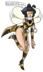  bee_girl bleach dialogue high_heels insect protoybonnie soi_fon text visor wings 