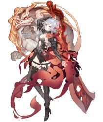  alternate_costume aura body_markings claws clothed corruption eye_color_change femsub floating high_heels ji_no official possession proud_lion sinoalice snow_white_(sinoalice) square_enix sword thigh_boots thighhighs transparent_background weapon white_hair yellow_eyes 