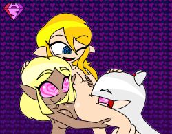  blonde_hair breath_of_the_wild carrying dark_skin elf_ears femsub hand_on_head heart_eyes heterosexual hypnoscream link love maledom nintendo nude one_eye_open paya princess princess_zelda ring_eyes royalty sex symbol_in_eyes tears_of_the_kingdom the_legend_of_zelda threesome white_hair 
