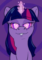  animals_only female_only furry horse kaa_eyes long_hair looking_at_viewer my_little_pony plsgts purple_hair spiral straight-cut_bangs twilight_sparkle 