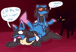  anal blush bottomless brothers drool espeon furry incest lucario male_only maledom malesub nintendo pokemon pokemon_(creature) psychic red_eyes ring_eyes riolu sex topless ultilix yaoi yellow_eyes 