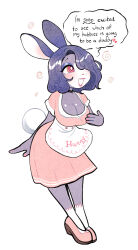 breasts bunny_girl candy_(peonybunny) cleavage dialogue dress female_only femsub furry happy_trance peonybunny ring_eyes tagme