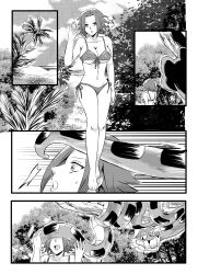 bikini breasts code_geass coils comic greyscale kaa kallen_stadtfeld large_breasts nilanandita the_jungle_book