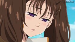 blush brown_hair diane_(the_seven_deadly_sins) empty_eyes expressionless female_only femsub open_mouth purple_eyes screenshot solo spoilers the_seven_deadly_sins twintails
