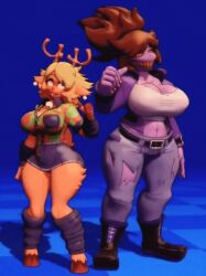  3d ai_art animated animated_gif antlers artist_request ass_expansion breast_expansion bucket_helmet clothed_exposure deer_girl deltarune earrings femsub furry huge_ass huge_breasts instant_loss josugomezofficialnew manip monster_girl multiple_girls multiple_subs noelle_holiday non-human_feet saluting susie_(deltarune) tagme tech_control thebucketeer_(generator) zombie_walk 